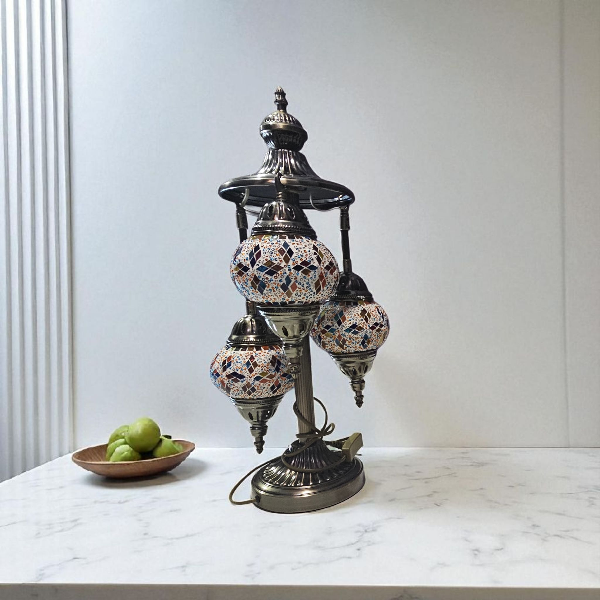 Lampe mosaïque multicolore – Lumière des mille et une nuits