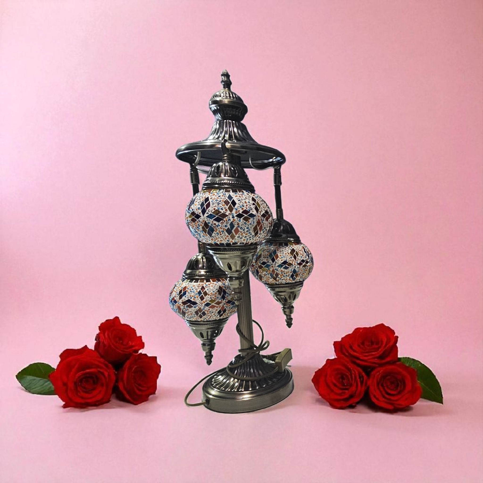 Lampe mosaïque multicolore – Lumière des mille et une nuits