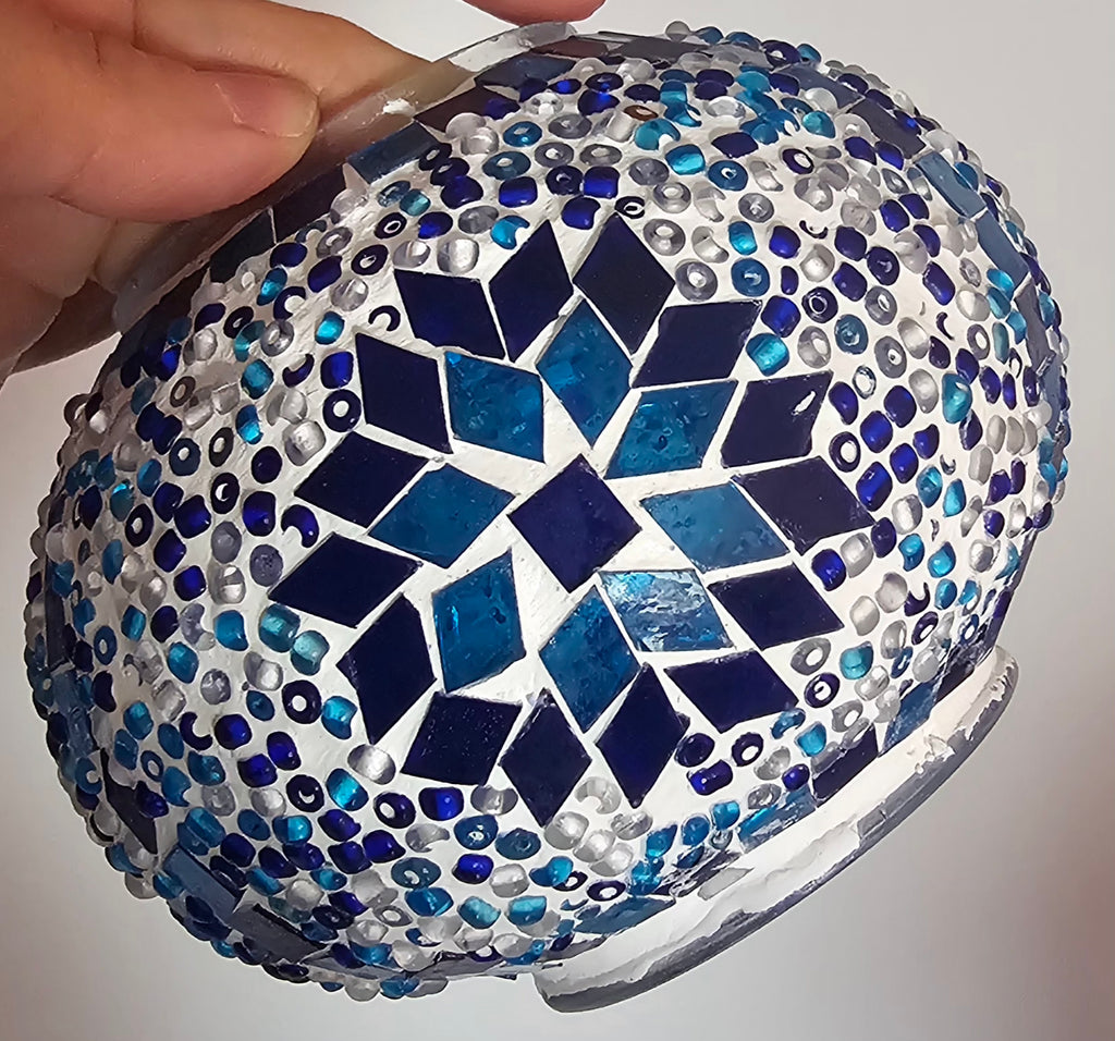 Lampe mosaïque bleue – Sérénité orientale