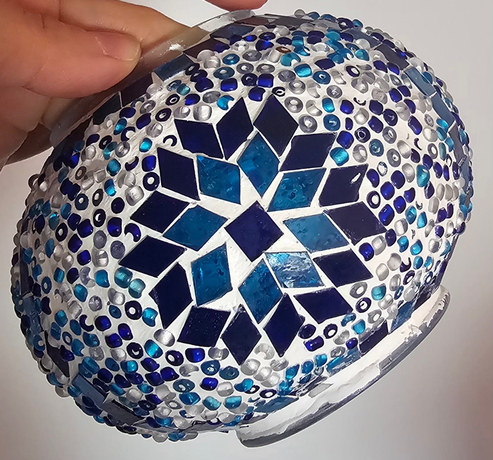 Lampe mosaïque bleue – Sérénité orientale