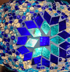 Lampe mosaïque bleue – Sérénité orientale