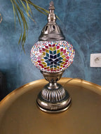 Lampe mosaïque turque – 1 globe multicolore – 28 cm