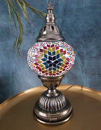 Lampe mosaïque turque – 1 globe multicolore – 28 cm