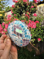 Lampe Turque Artisanale en Verre Mosaïque – 28 cm | Prise Européenne