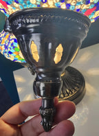 Lampe mosaïque bleue et ambre – Harmonie et éclat