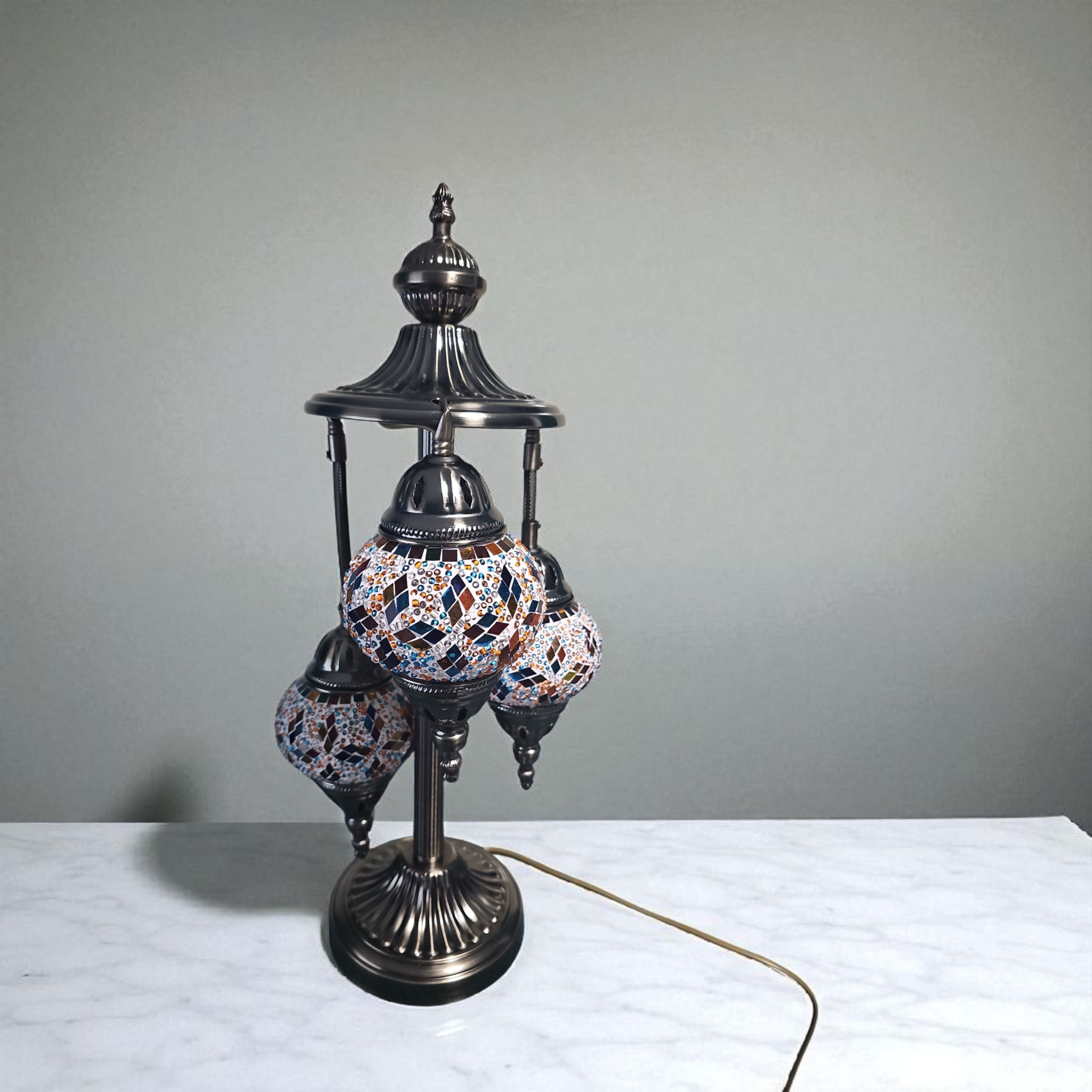Lampe mosaïque multicolore – Lumière des mille et une nuits