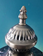 Lampe mosaïque bleue et ambre – Harmonie et éclat