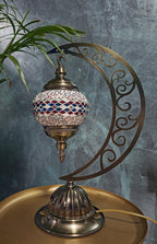 Lampe lune mosaïque veilleuse artisanale