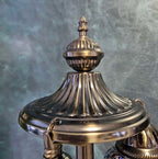 Chapeau décoratif argenté lampe mosaïque turque bleue détail artisanal