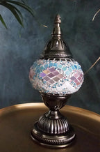 Lampe mosaïque turque 28cm multicolore artisanat authentique
