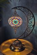 Lampe mosaïque turque authentique verre coloré artisanat