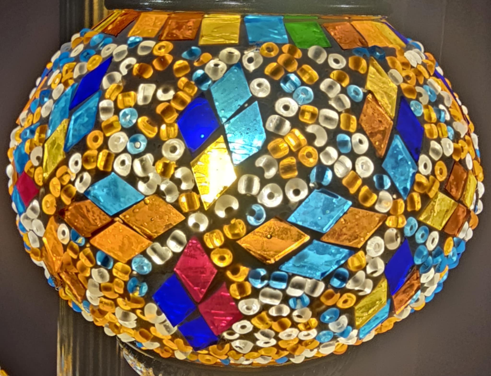 Lampe mosaïque multicolore – Lumière des mille et une nuits