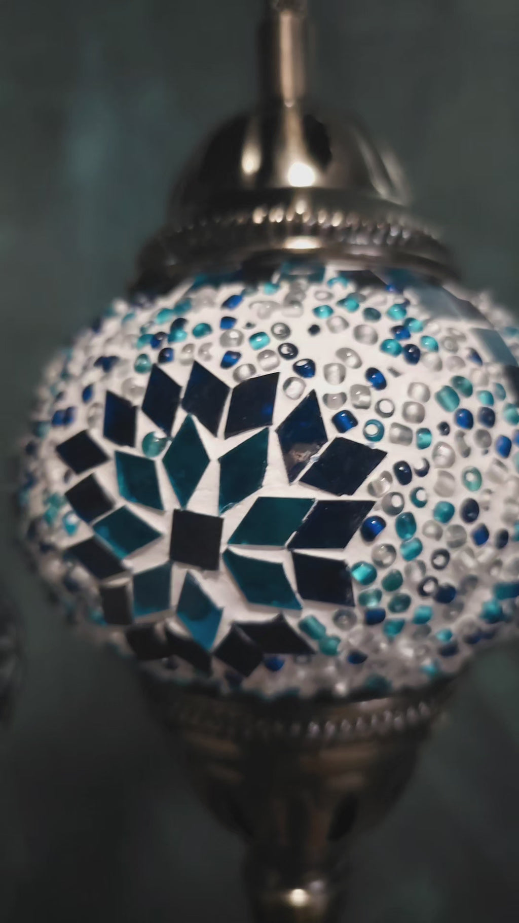 Lampe mosaïque bleue – Sérénité orientale