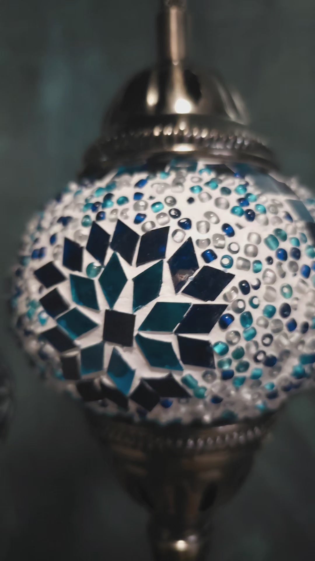 Lampe mosaïque bleue – Sérénité orientale